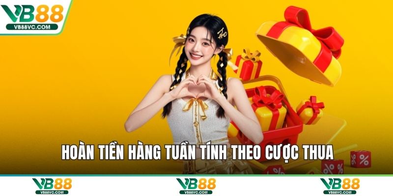 Hoàn tiền hàng tuần tính theo cược thua