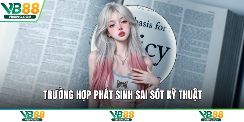 Trường hợp phát sinh sai sót kỹ thuật
